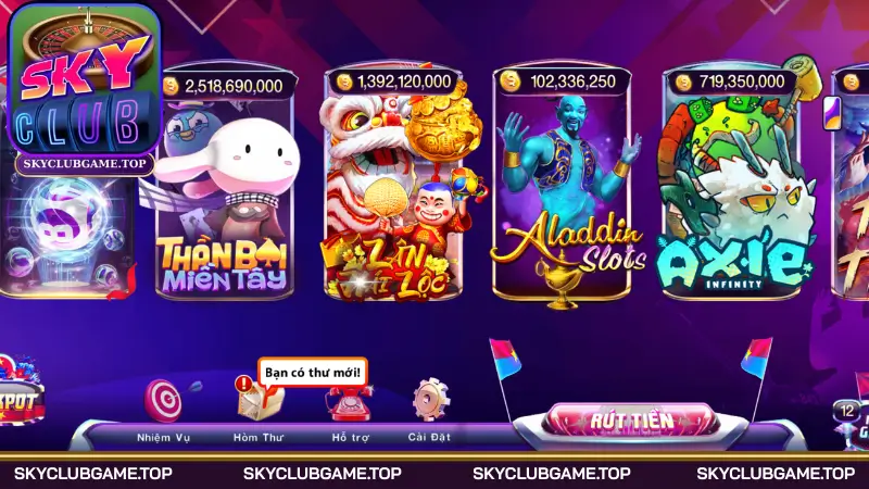 Những tựa game hot nhất tại nổ hũ Skyclub